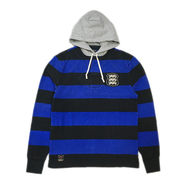 POLO RALPH LAUREN / STRIPED COTTON HOODED RUGBY