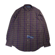 POLO RALPH LAUREN / PLAID COTTON TWILL SHIRT (HUNTER GREEN x BROWN)