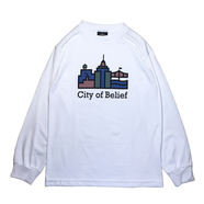 BELIEF / CROSSROADS LONG SLEEVE TEE (WHITE)