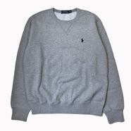 POLO RALPH LAUREN / COTTON-BLEND FLEECE SWEATSHIRT (GREY)