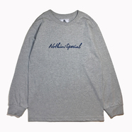 NOTHIN' SPECIAL / SCRIPT LOGO LONG SLEEVE TEE (GREY)