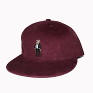 ACAPULCO GOLD / PARTY BEAR 6-PANEL CORDUROY CAP (BURGUNDY)