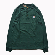 CARHARTT USA / POCKET HENLEY NECK LS TEE (Hunter Green)