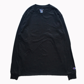 ＣＨＡＭＰＩＯＮ　ＵＳＡ　／　５．２ｏｚ　Ｌｏｎｇ　Ｓｌｅｅｖｅ　Ｔｅｅ　（ＢＬＡＣＫ）