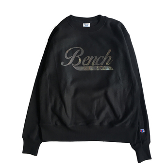 ＢＥＮＣＨ　／　ＳＡＢＩ　ＬＯＧＯ　ＣＲＥＷ　ＮＥＣＫ　（ＢＬＡＣＫ）