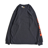 CARHARTT USA / SLEEVE LOGO LS TEE (CARBON HEATHER)