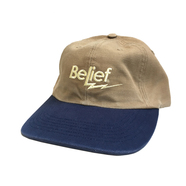 BELIEF / BOLT 6 PANEL CAP (KHAKI x NAVY)
