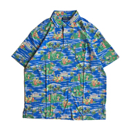 POLO RALPH LAUREN / ALOHA POLO SHIRT (BLUE)