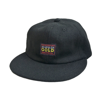 ＡＣＡＰＵＬＣＯ　ＧＯＬＤ　／　ＯＧ　ＷＯＯＬ　６ＰＡＮＥＬ　ＣＡＰ　（ＢＬＡＣＫ）