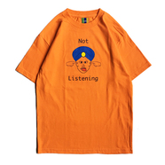 BEDLAM / NOT LISTEN TEE (ORANGE)