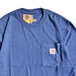 ＣＡＲＨＡＲＴＴ　ＵＳＡ　／　ＷＯＲＫＷＥＡＲ　ＰＯＣＫＥＴ　ＴＥＥ　（ＢＬＵＥ　ＨＥＡＴＨＥＲ）