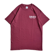 DAVE'S NEW YORK / LOGO TEE (BURGUNDY) - XXL