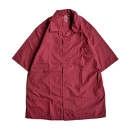 RED KAP / OPEN COLLAR SHIRT (BURGUNDY)