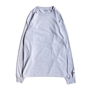 ＣＨＡＭＰＩＯＮ　ＵＳＡ　／　５．２ｏｚ　Ｌｏｎｇ　Ｓｌｅｅｖｅ　Ｔｅｅ　（ＧＲＥＹ）