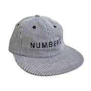 NUMBERS EDITION / WORDMARK DENIM MINI STRIPE 6-PANEL CAP