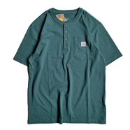 CARHARTT USA / POCKET HENLEY NECK TEE (HUNTER GREEN)