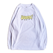 BENCH / THROW UP LS TEE (WHITE)