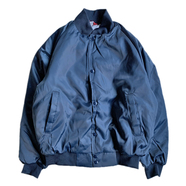 ASW (AMERICAN SPIRIT WEAR) / QUILT LINER SATIN AWARD JACKET (NAVY)