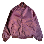 ASW (AMERICAN SPIRIT WEAR) / QUILT LINER SATIN AWARD JACKET (MAROON)