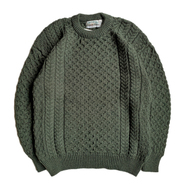 ARAN CRAFTS / MERINO WOOL ARAN SWEATER