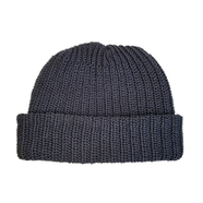 COLUMBIA KNIT / SHORT COTTON BEANIE (BLACK)