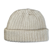 COLUMBIA KNIT / SHORT COTTON BEANIE (NATURAL)