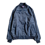 ASW (AMERICAN SPIRIT WEAR) / FLANNEL LINER SATIN AWARD JACKET (NAVY)