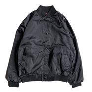 ASW (AMERICAN SPIRIT WEAR) / FLANNEL LINER SATIN AWARD JACKET (BLACK)