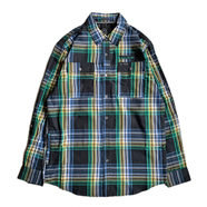 ATG by WRANGLER / UTILITY FLANNEL SHIRT (GREEN)