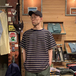 ＣＯＬＵＭＢＩＡ　ＫＮＩＴ　／　［ＭＡＤＥ　ＩＮ　ＵＳＡ］　ＢＯＲＤＥＲ　ＴＥＥ　（ＮＡＶＹ）