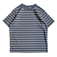 COLUMBIA KNIT / [MADE IN USA] BORDER TEE (CHARCOAL)