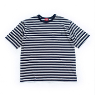 nuttyclothing / Multi Border Pocket T-Shirt (OFF WHITE x NAVY)