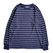 COLUMBIA KNIT / [MADE IN USA] BORDER  LS TEE (NAVY)