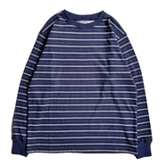 COLUMBIA KNIT / [MADE IN USA] BORDER  LS TEE (NAVY)