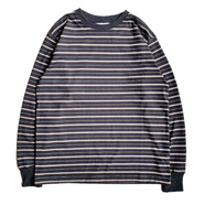 COLUMBIA KNIT / [MADE IN USA] BORDER LS TEE (BLACK)