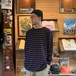 ＣＯＬＵＭＢＩＡ　ＫＮＩＴ　／　［ＭＡＤＥ　ＩＮ　ＵＳＡ］　ＢＯＲＤＥＲ　　ＬＳ　ＴＥＥ　（ＮＡＶＹ）