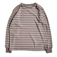 COLUMBIA KNIT / [MADE IN USA] BORDER  LS TEE (MOCHA)