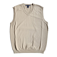 DEVON & JONES / COTTON KNIT VEST (SAND)