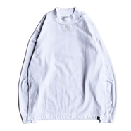 HANES / Beefy MOCK NECK LS TEE (WHITE)