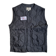 JOHN OWNBEY / QUILTING WOOBIE VEST (BLACK)