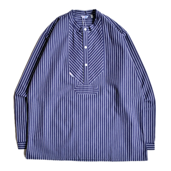 ｍｏｄＡＳ　／　Ｎｏ　ｃｏｌｌａｒ　Ｆｉｓｈｅｒｍａｎ　ＬＳ　Ｓｈｉｒｔ　（Ｗｉｄｅ　ｓｔｒｉｐｅ）