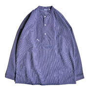 modAS / No collar Fisherman LS Shirt (Narrow stripe)