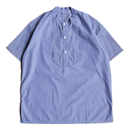 modAS / No collar Fisherman SS Shirt (Narrow stripe)