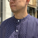 ｍｏｄＡＳ　／　Ｎｏ　ｃｏｌｌａｒ　Ｆｉｓｈｅｒｍａｎ　ＬＳ　Ｓｈｉｒｔ　（Ｗｉｄｅ　ｓｔｒｉｐｅ）