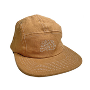 LASER BARCELONA / NEVER ENDING HALF METER WAVES 5 PANEL LINEN HAT (OCHRE)