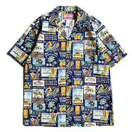 RJC / COTTON ALOHA SHIRT (NAVY)