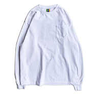 BEDLAM / WORLDWIDE OVAL POCKET LS TEE (WHITE)