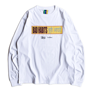 BEDLAM / BAD HABITS LS TEE (WHITE)