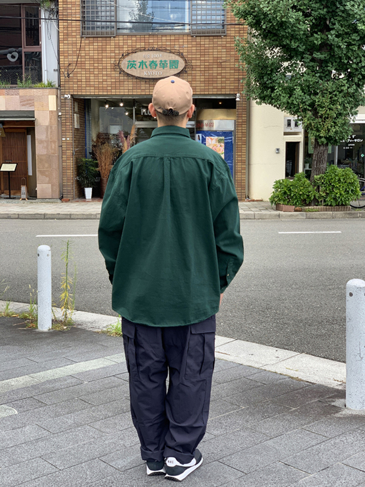 ONLINE SHOP：COBRA CAPS / Heavyweight Denim LS Shirt (Dark green