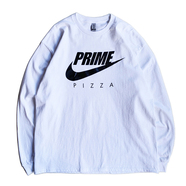 PRIME PIZZA / SWOOSH LS TEE (WHITE)
